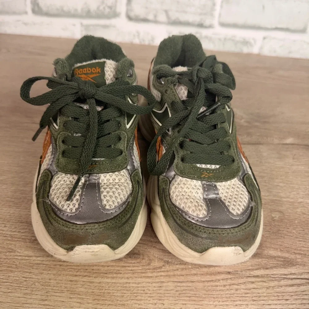 Reebok Royal Turbo Impuls Sneakers Mesh Chunky Green Kids 13K